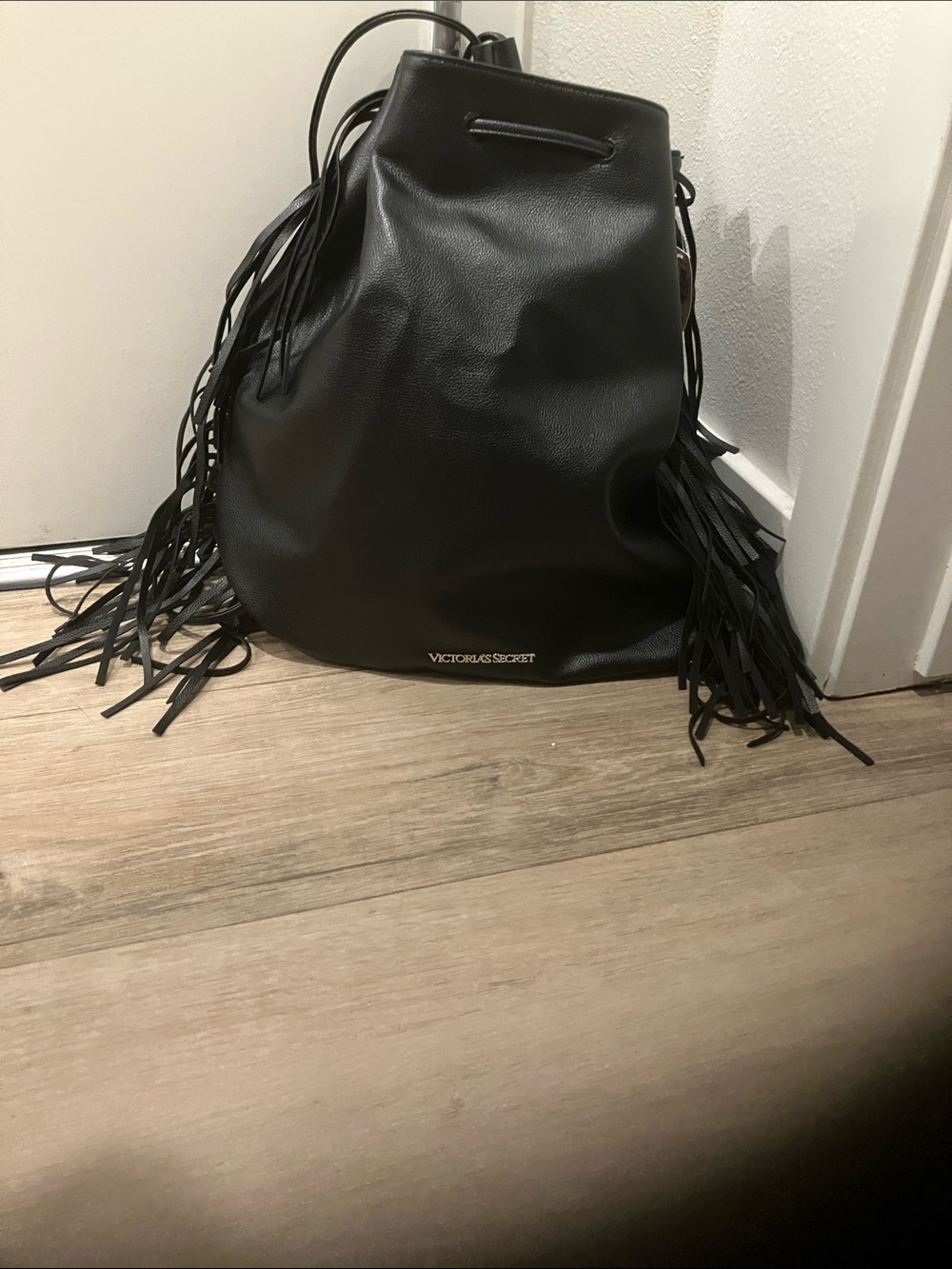 Brand new Victoria’s Secret Black drawstring backpack tote